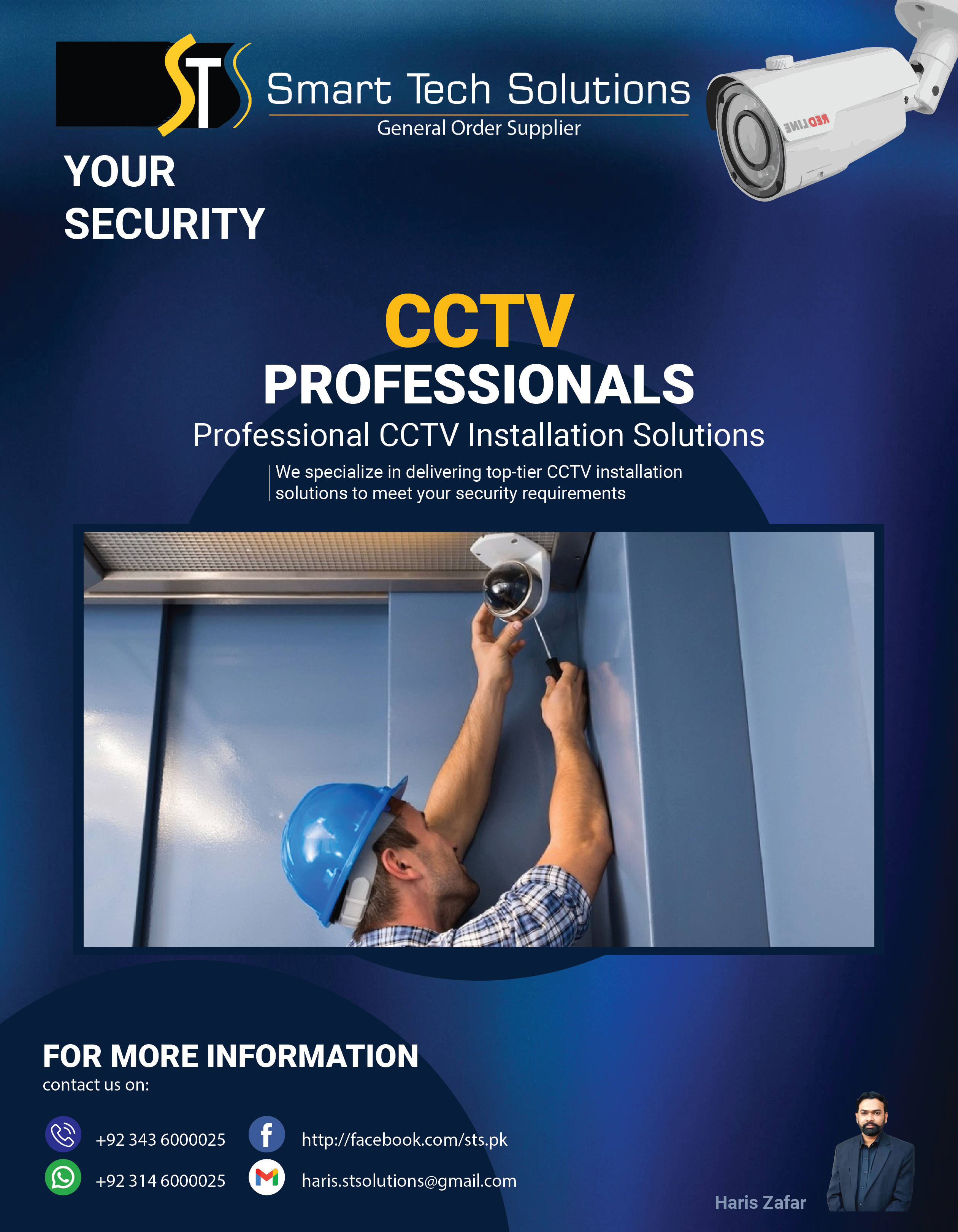 Flyer for CCTV PROFESSIONALS 3d branding create design flyer graphic design illustration logo post poster design ui vector