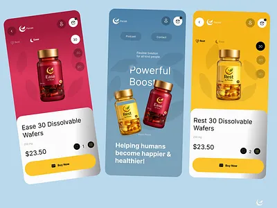 Pecaa – Wellness Supplement Mobile UI Kit figma product design product designer ui ui design uiux