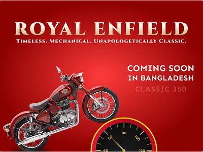 Timeless Torque – Royal Enfield Classic 350 UI Exploration 3d animation branding graphic design logo motion graphics ui