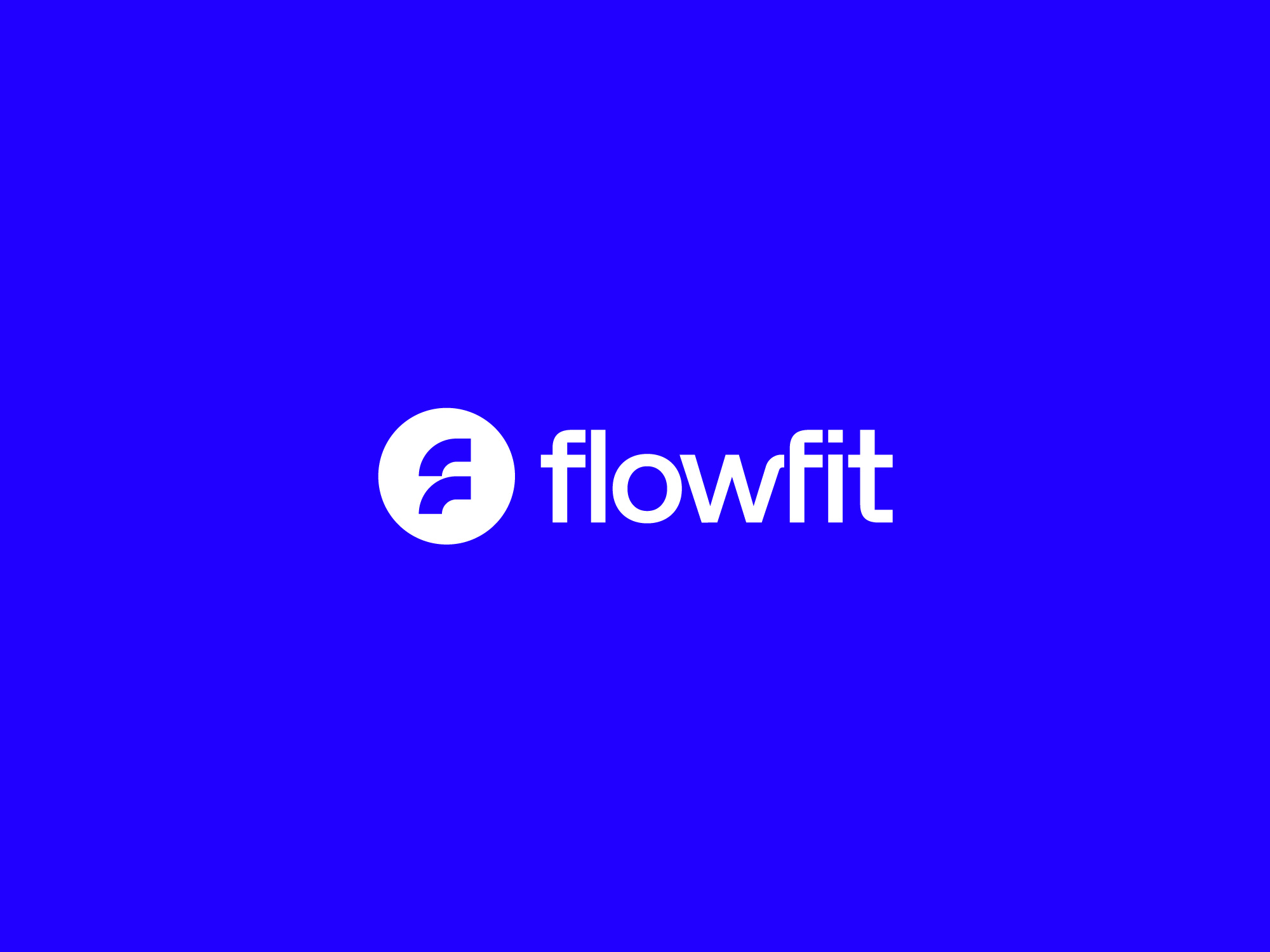 Flowfit ai artificial intelligence brand identity brand mark custom font identity logo logo design logotype sans sans serif type typographic typography unique word mark