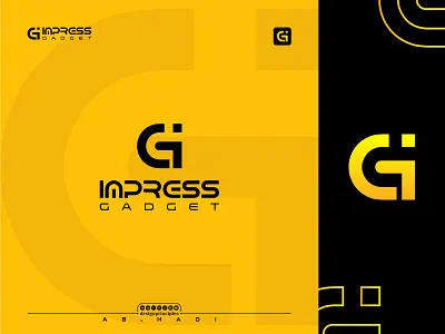 Letter I, G Gadget Logo branding combination gazette logo i g icon impress gazette letter logo icon create man mark professional logo smart technology various