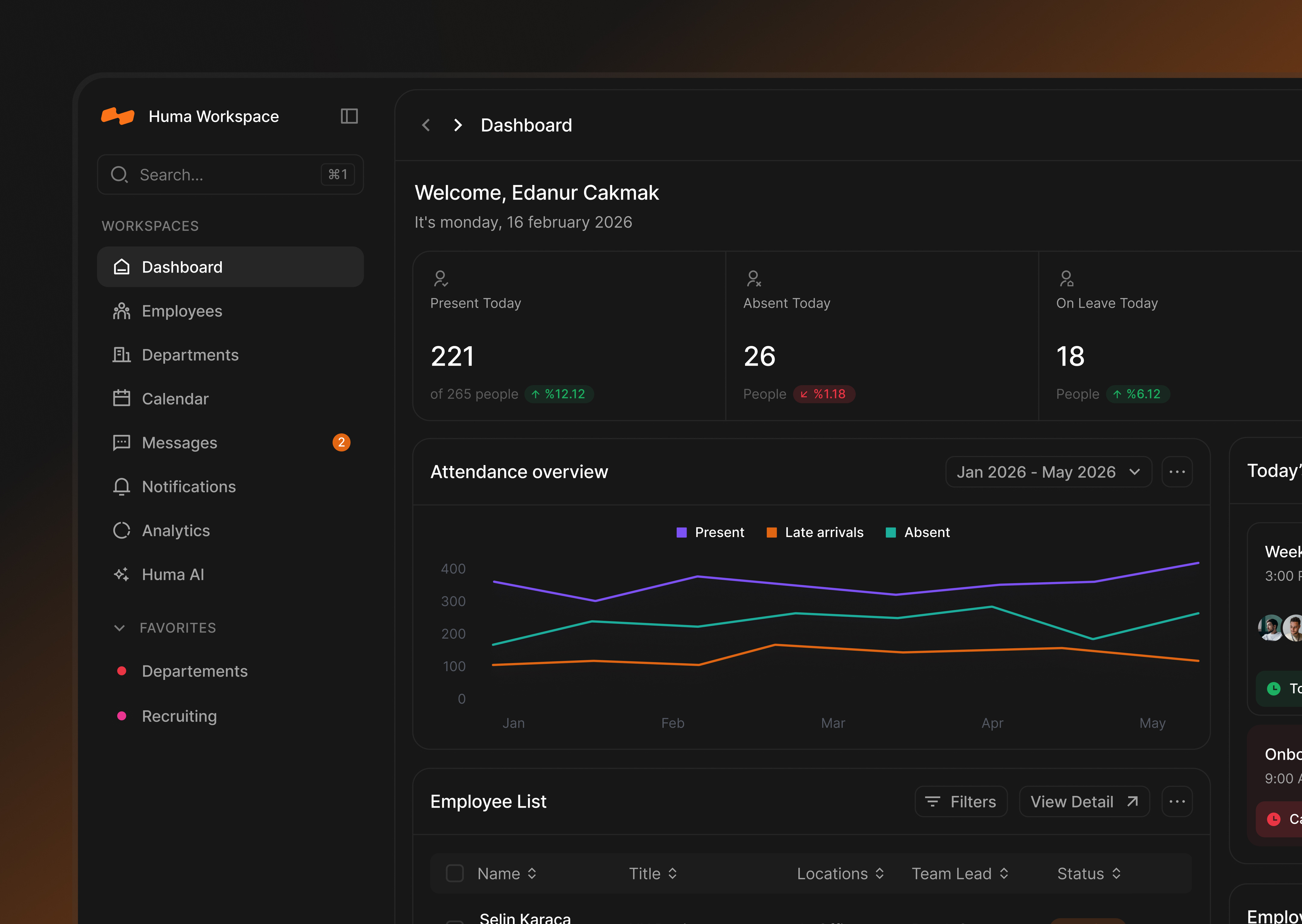 Huma - Human Resource Dashboard laxen human resource dashboard ui ux