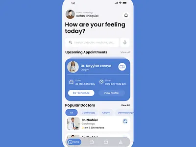 UI Exploration Mobile App For Finding A Doctor branding ui