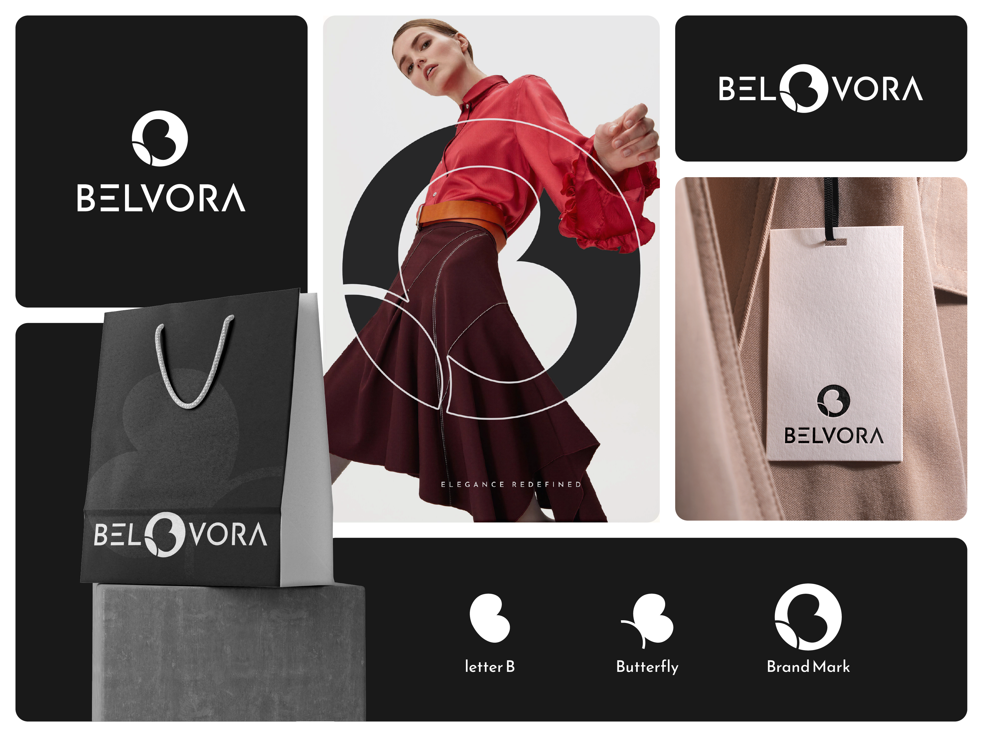 Belvora – Luxury Fashion Brand Identity Design branding graphic design logo