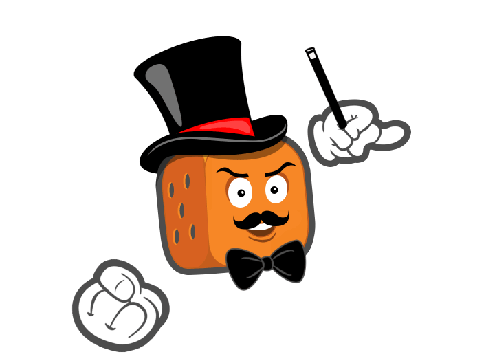 2d Character Animation - Dice Duel 2d animation after effects animation cartoon character charatcer animation dice character dice duel dice game digital art frame by frame game design illustration magic trick magician mobile game motion graphics noai vector vector art