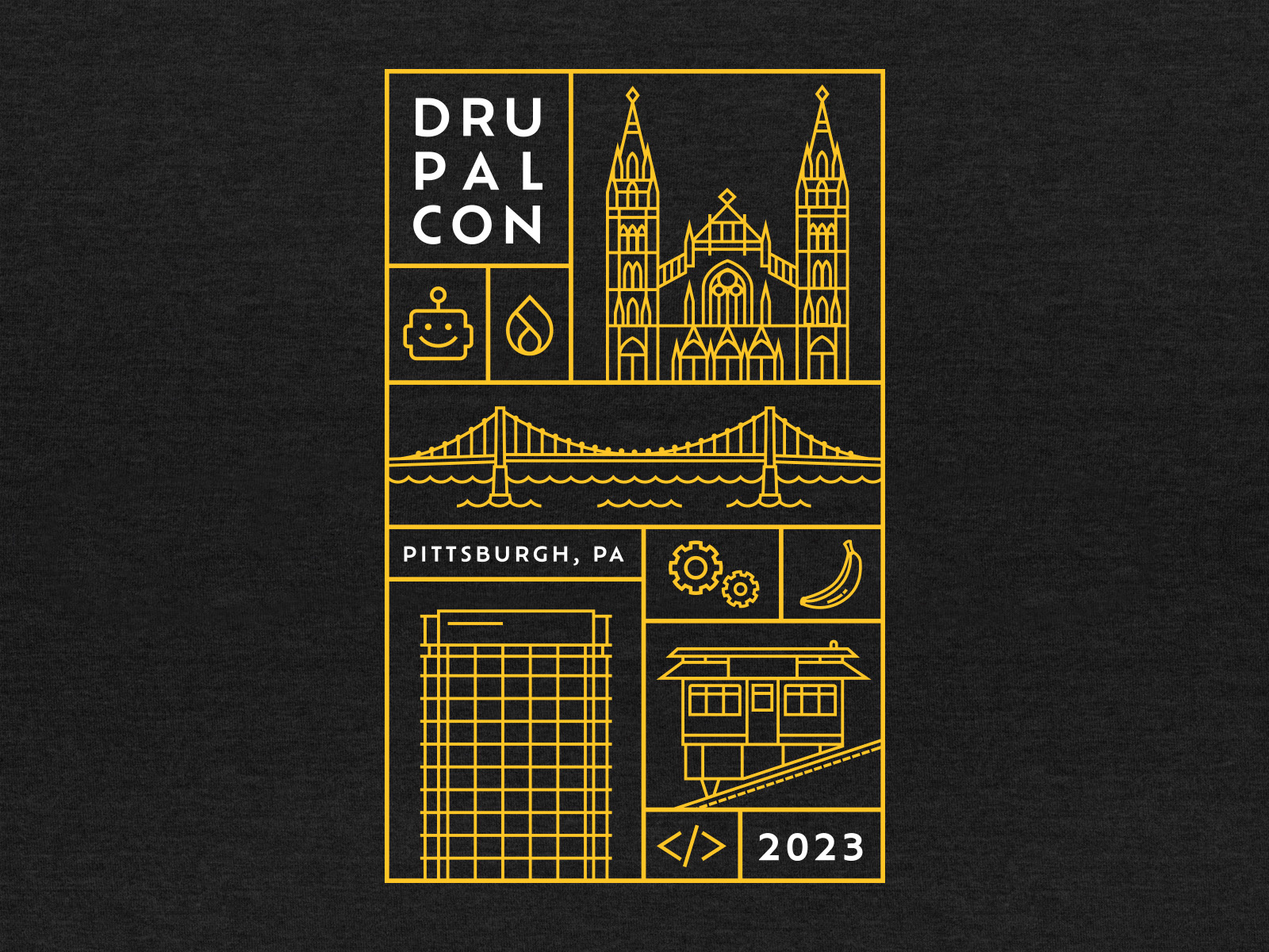 Drupalcon Pittsburgh T-shirt & Invites