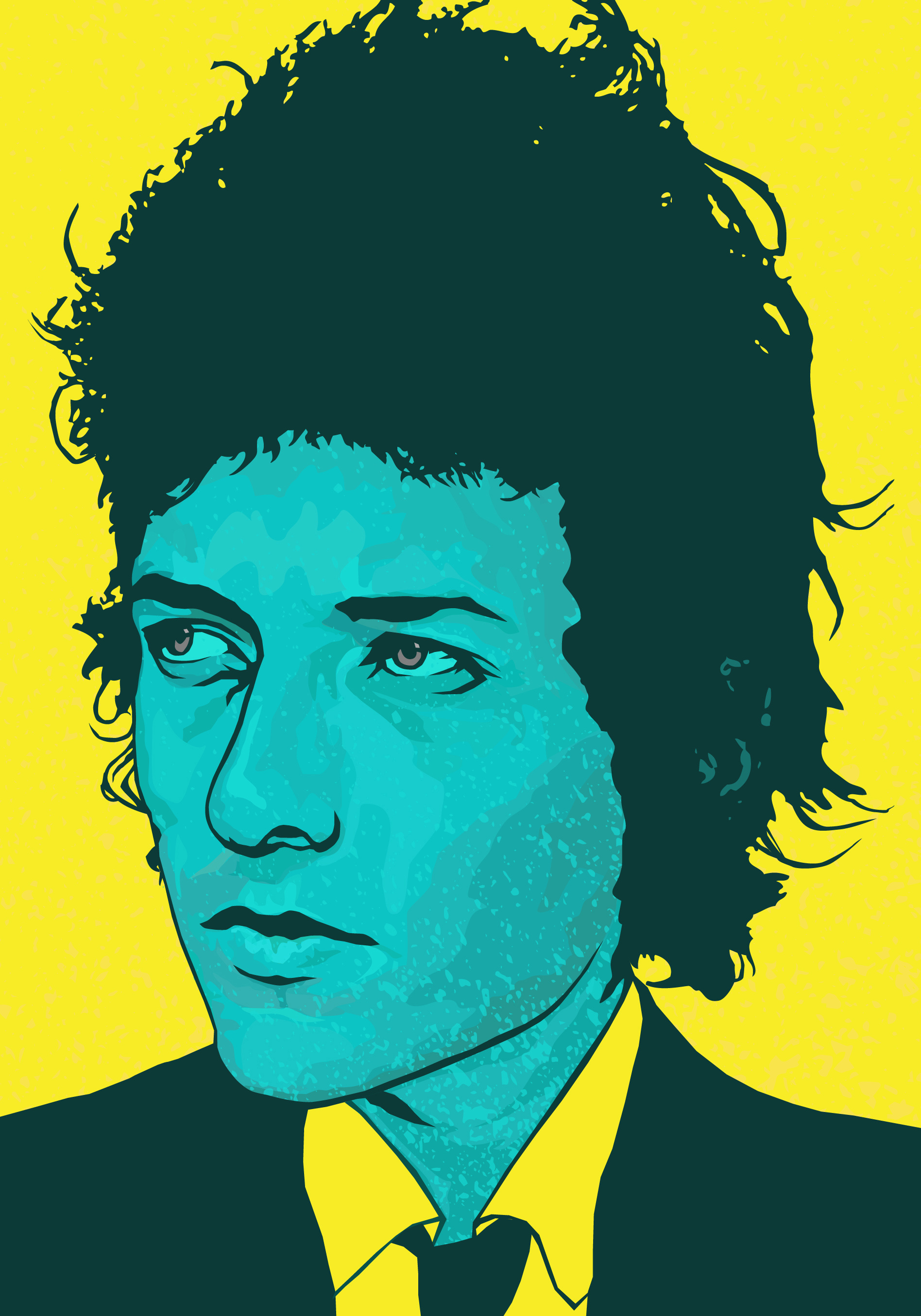 Bob Dylan portrait bob dylan classic rock digital illustration folk illustration music portrait rocknroll vector
