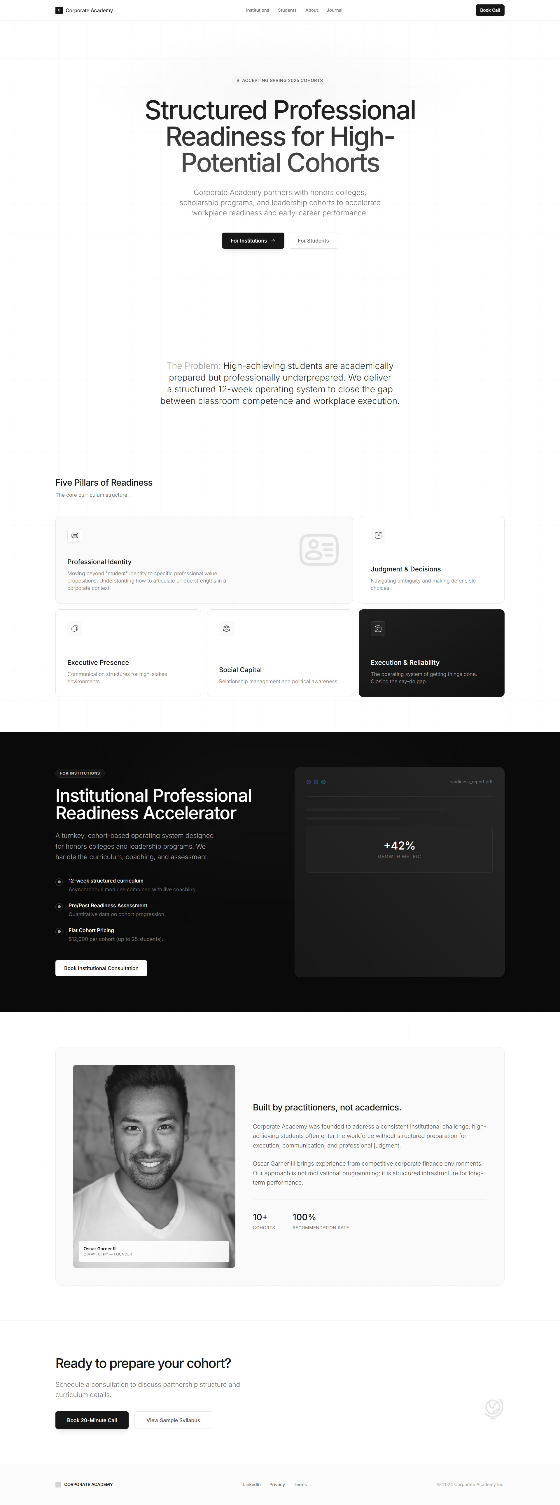 Corporate Academy website corporate academy website educational website minimal website website