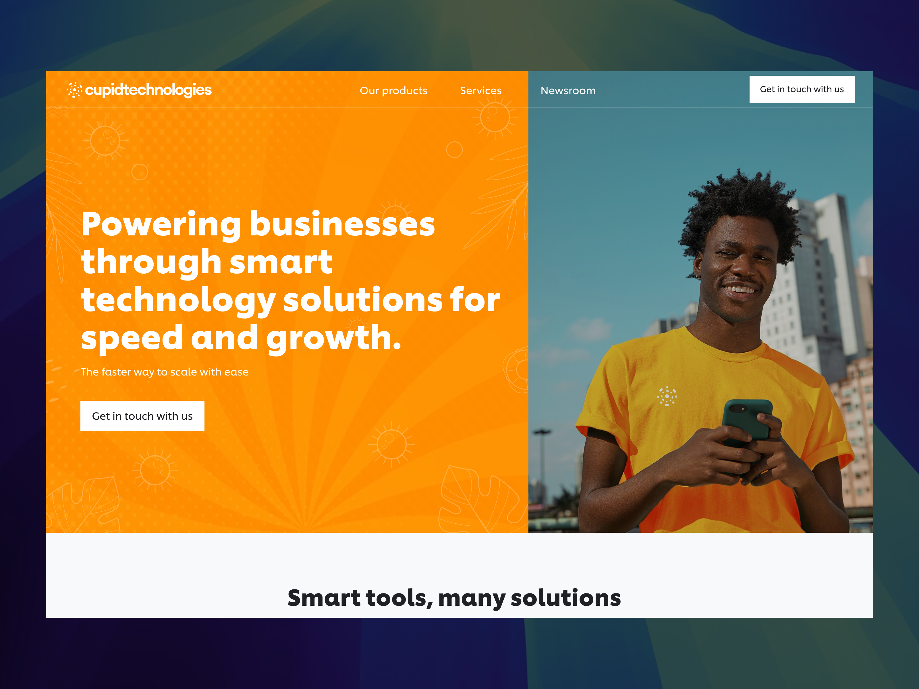 Cupid Tech's website demo bird blog crypto desktop landing page portfolio scroll web animation