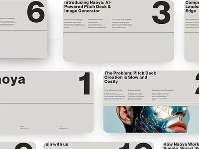 naoya minimal pitch deck presentation design
