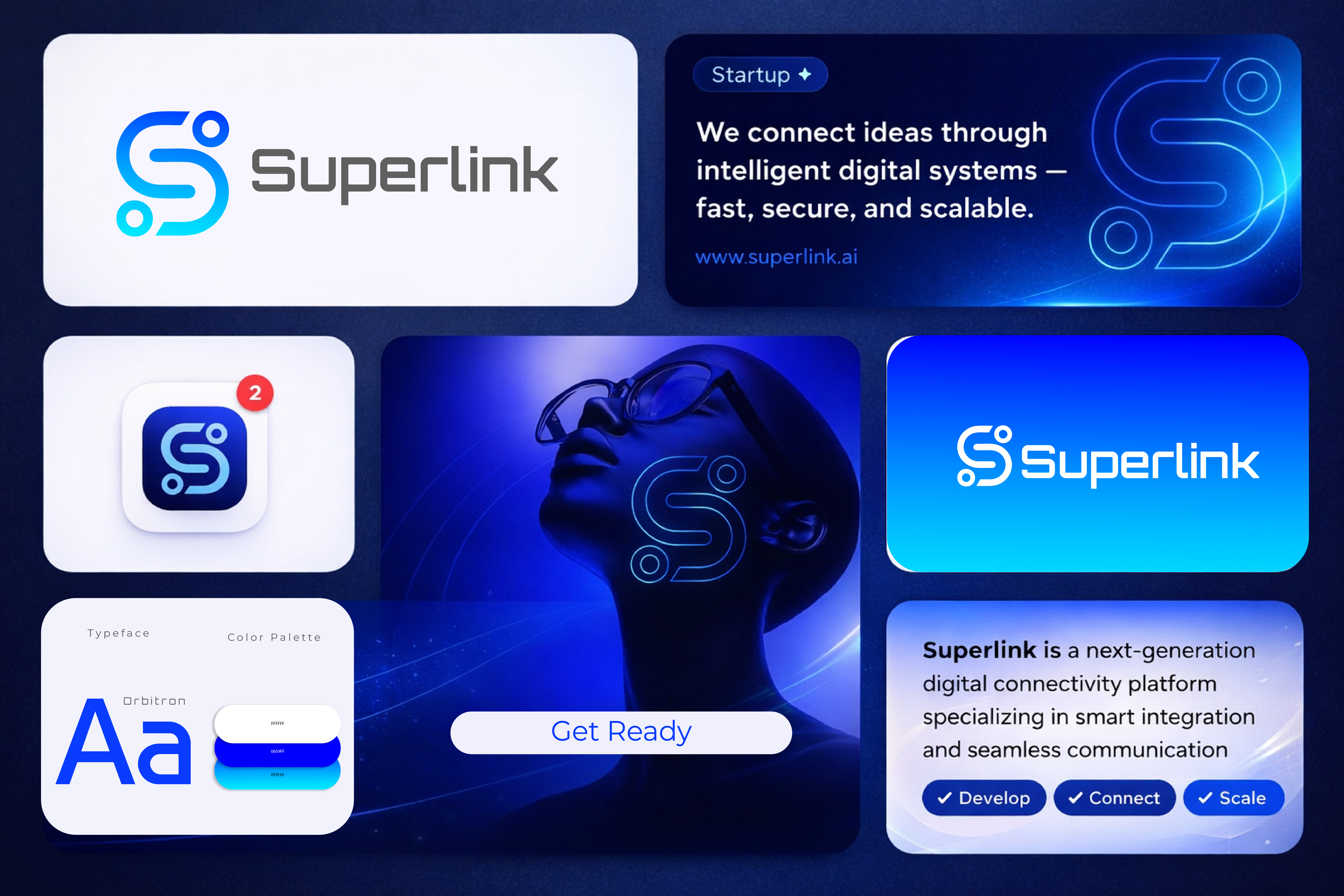 Example of Superlink – Modern Tech Logo Design