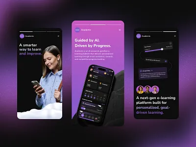 E-Learning Mobile App Brand Identity | Academix academic app branding app branding brand brand identity branding e learning e learning app branding educational app branding educational branding focotik illustration learning app design logo logo branding logo design online learning