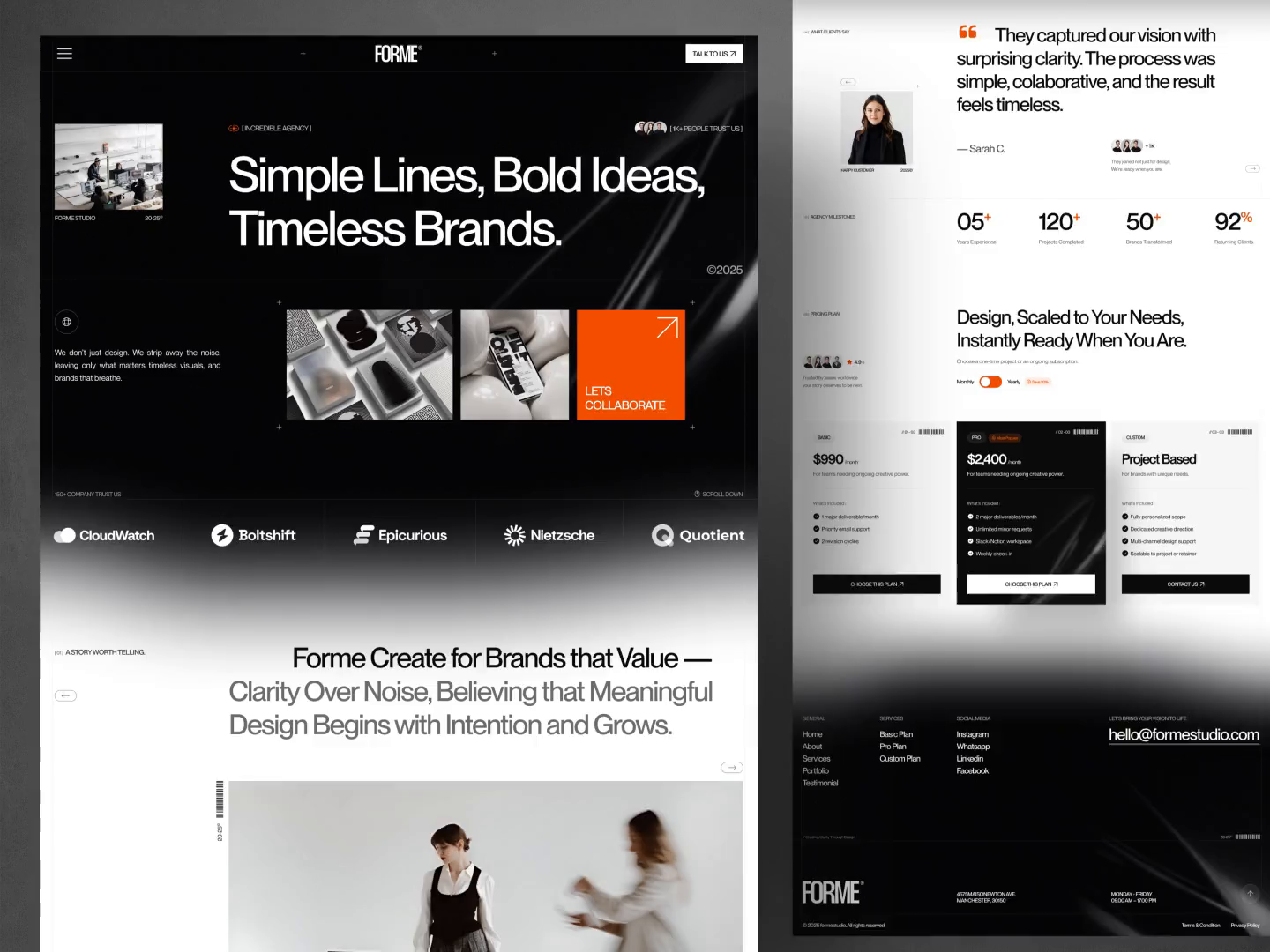 Example of FORME - Creative Agency Website Animation 🔥