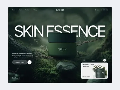 Skincare Landing Page beauty ecommerce website beauty website cosmetics cosmetics website design ecommerce design landing page luxury brand website minimal web design modern ecommerce online beauty store product design products shop skincare skincare website store ux design web design website