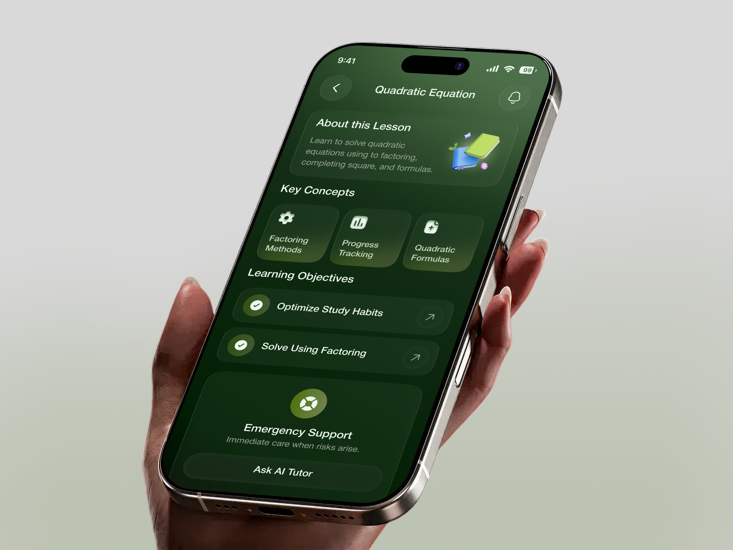 AI-Powered Personal Tutor App ai learning ai tutor app ui dashboard design e learning education app edutech app exam preparation learning app minimal ui mobile app design online education personalized learning progress tracking saas app smart learning studen app study planner ux design