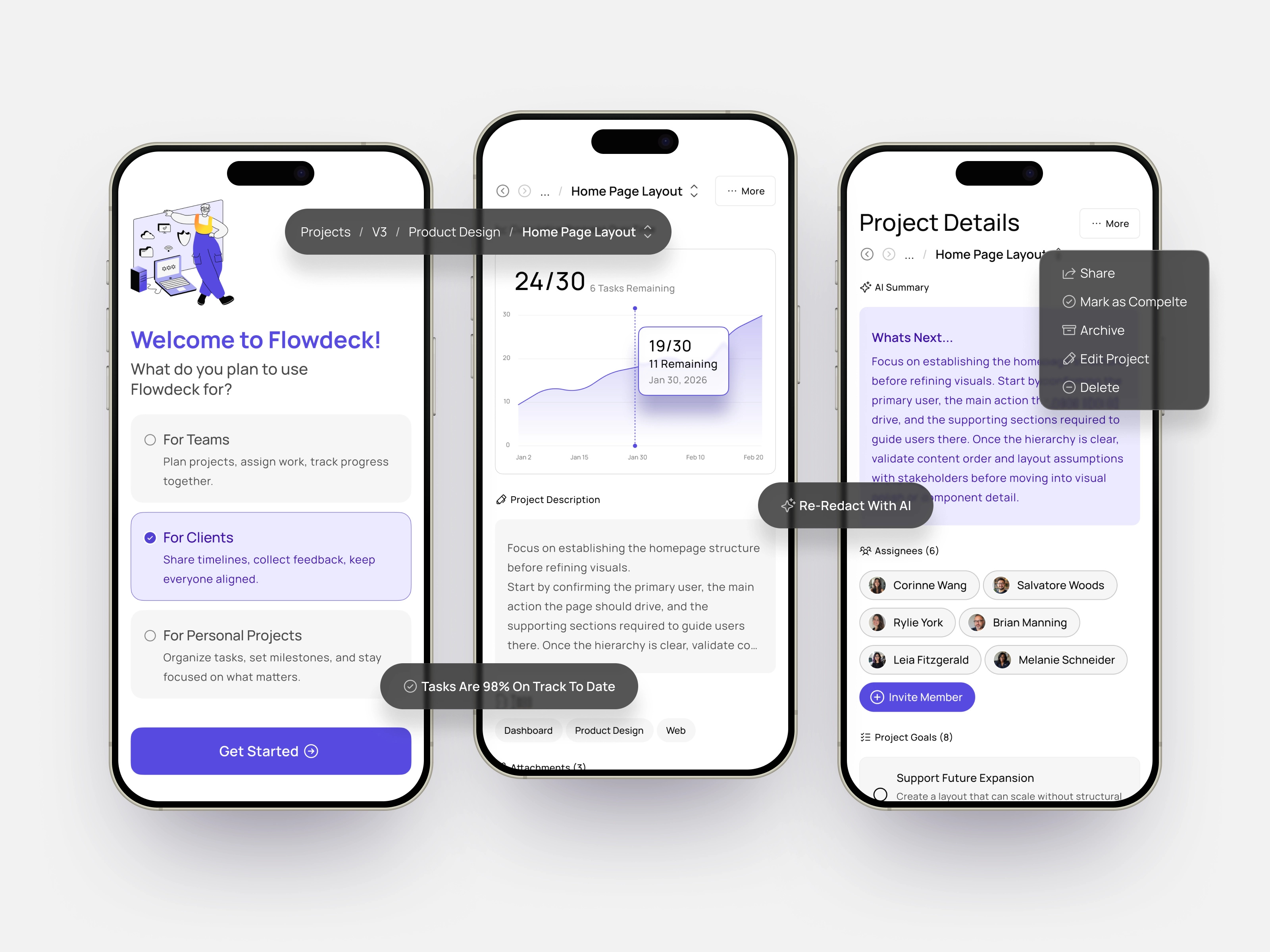 Project Management SaaS Mobile App