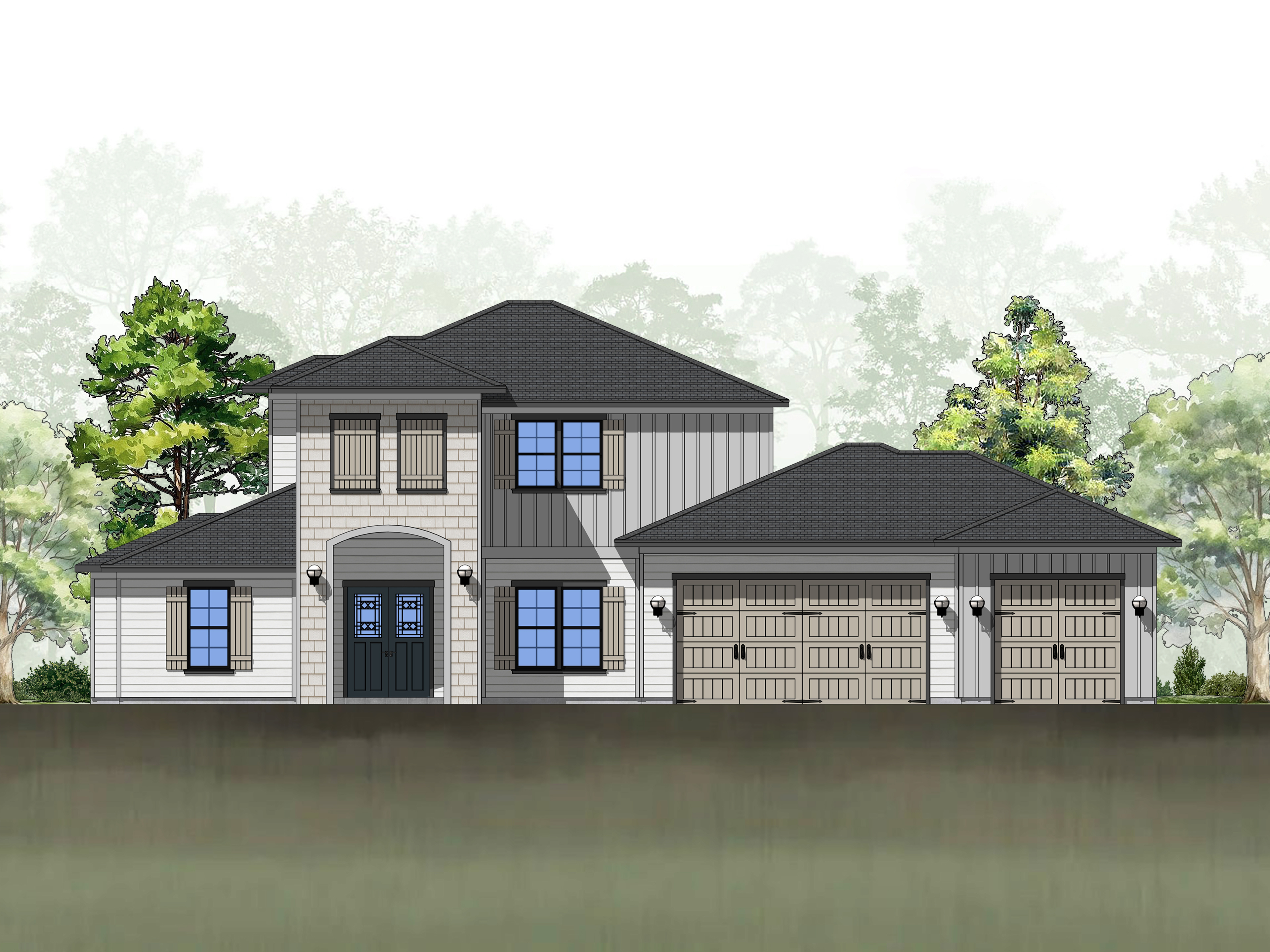 Colored 2D Elevation Graphic Design 2d colored elevation architecture brochure floor plan commercial elevation design elevation graphic design exterior 2d elevation graphic design marketing real state residential