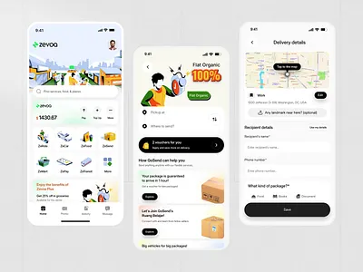 Super App Design | Delivery, Transport & Wallet System animation app app design courier app design delivery app design fintech mobile app food delivery app ios app interface design logistics mobile app design mobile multi service super app parcel delivery app product design ride booking super app ui design vouchers and map tracking wallet app ui design