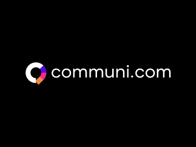 Communi chat community logo negative space