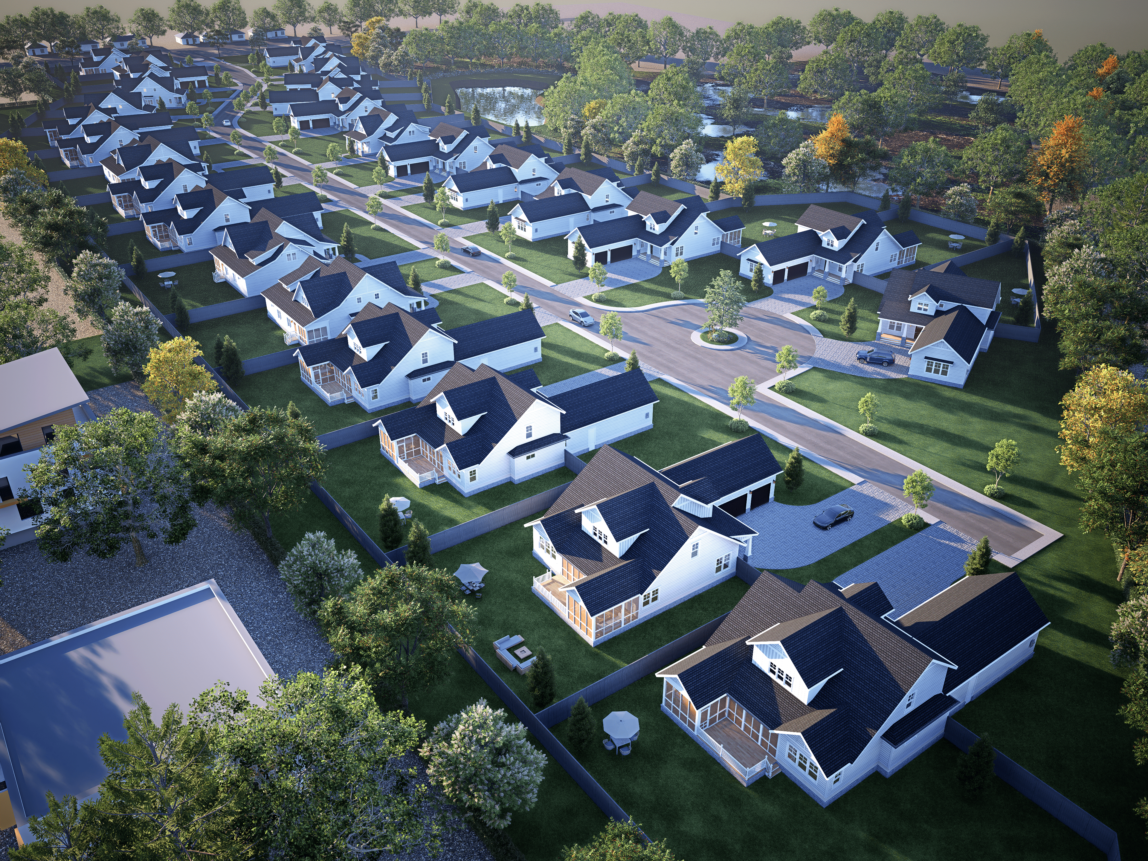 Aerial View Site 3D Photorealistic Rendering 3d 3d rendering aerial view architecture birds eye view design exterior graphic design marketing photorealistic real state realistic site development plan site plan site rendering top view rendering