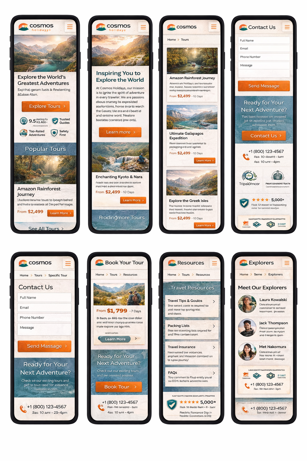 Cosmos Holidays — End-to-End UX System (Desktop & Mobile)