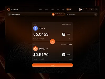 DeFi Bridge Dashboard Interface blockchain dashboard bridge dashboard clean interface cross chain ui crypto analytics crypto platform data visualization defi interface design fintech dashboard modern ui ux product real time analytics smart contract ui trading dashboard web web app design web3 web3 dashboard webapp