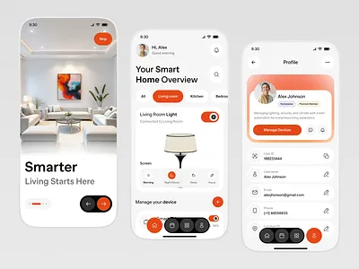 Smartify - Smart Home App app app design app interfaces best app design clean home home automation ios design mobile mobile app mobile app design product design smart home smart home app smart house smart living smarthome ui ux design whitespace