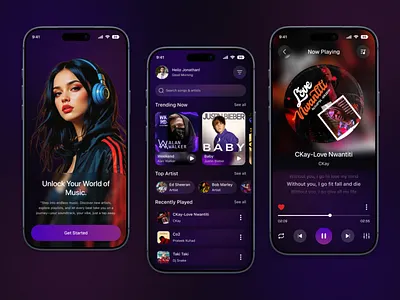 AI Assistant Music Mobile App aiassistant aigeneratedmusic aimusic appdesign creativeai digitalproductdesign interactiondesign minimal design mobile app mobileappdesign modernui moodbasedmusic mordern design musicapp musicdiscovery musicplayer personalizedmusic productdesign uidesign uxdesign