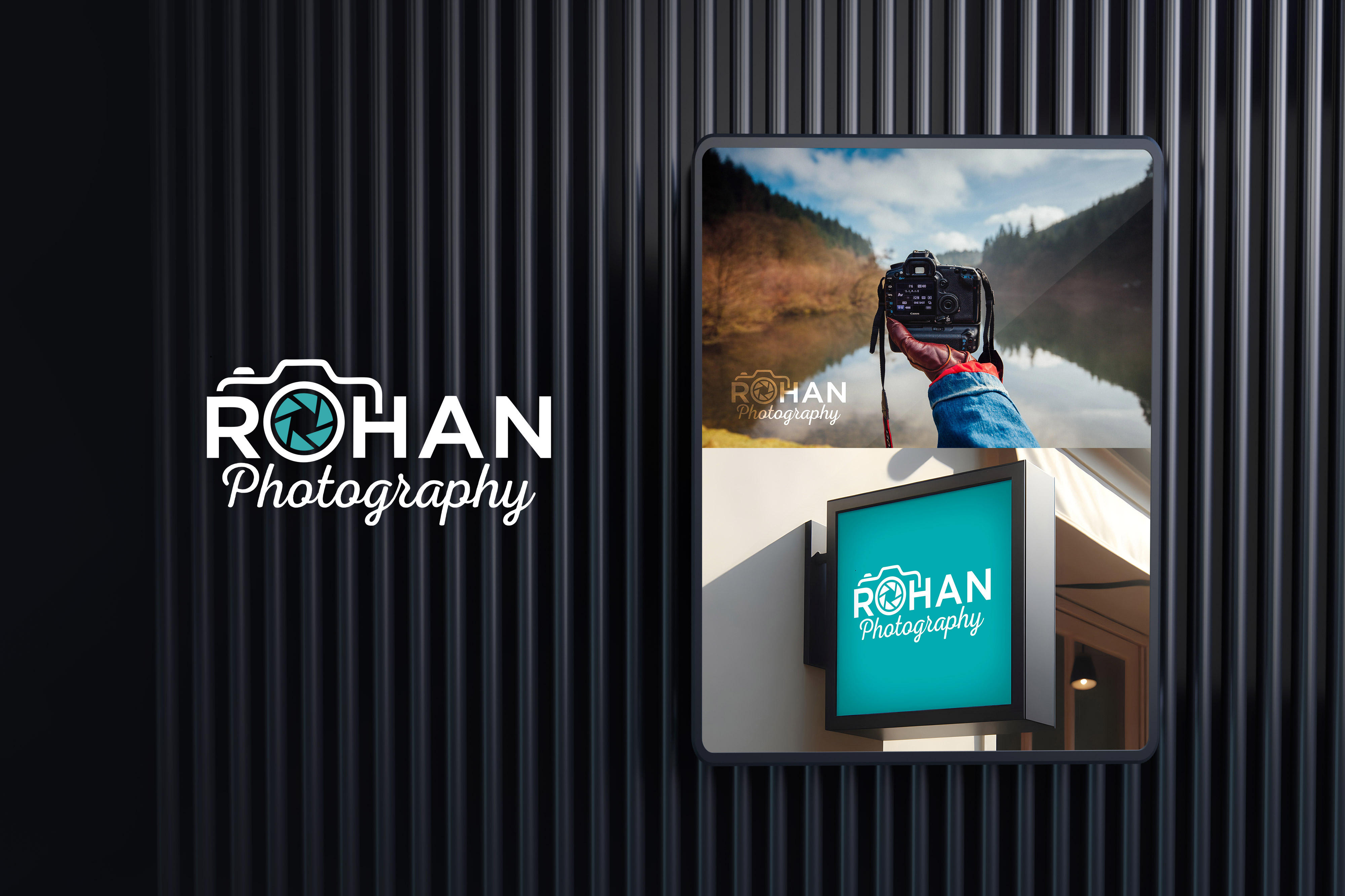 Rohan Photography Logo Design | brand identity business logo camera branding camera logo creative branding creative logo logo logo concept logo design modern logo photo studio photographer photography brand photography branding photography logo professional logo shutter logo studio logo visual identity watermark logo