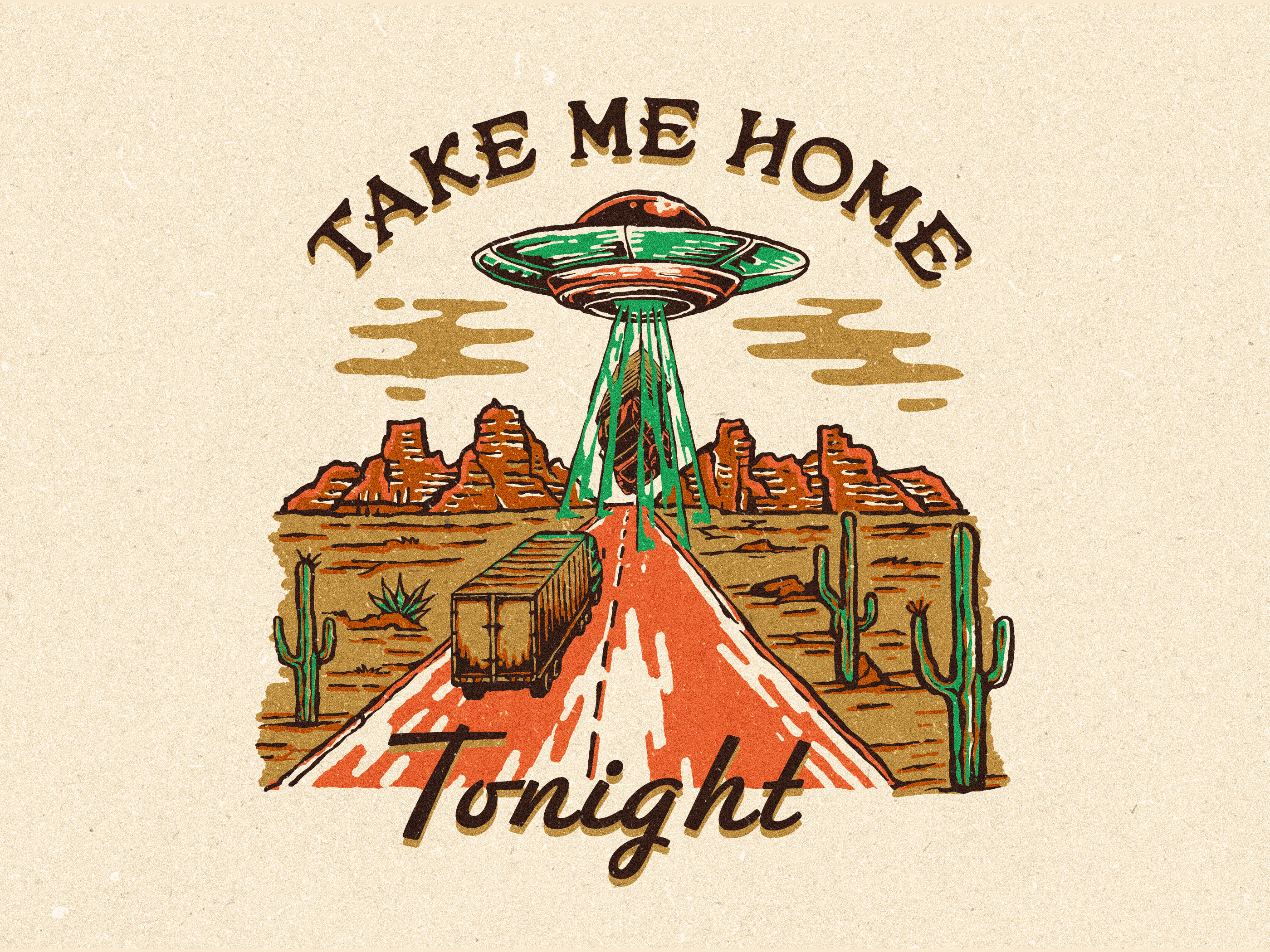 Example of Vintage Illustration & Merch Design