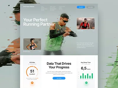 Running Smartwatch Website Exploration analytics branding card clean coros dashboard data design garmin homepage landing page layout running smartwatch typography ui ux website whitespace workout