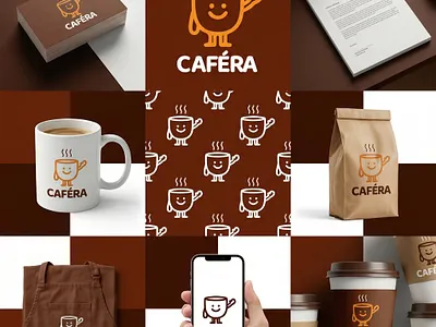 Caféra Coffee Shop Brand Identity minimal