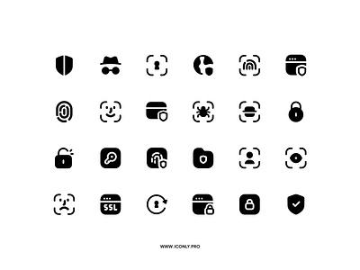 Iconly Pro, Security Bold! hack icon icon pack icondesign iconly pro iconography iconpack icons iconset illustration illustrator privacy security ui vector