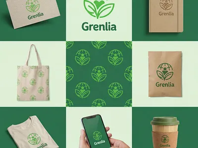 Grenlia Sustainable Eco Brand Identity minimal