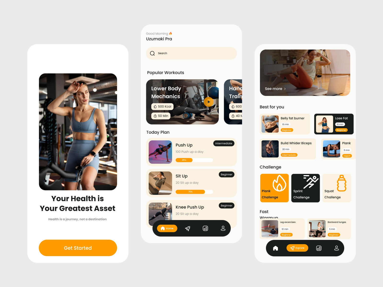 Fitness Workout Mobile App UI appdesign design fitnessapp healthapp mobile app mobile app design mobileappdesign ui ui screens uidesign uiux ux workoutapp
