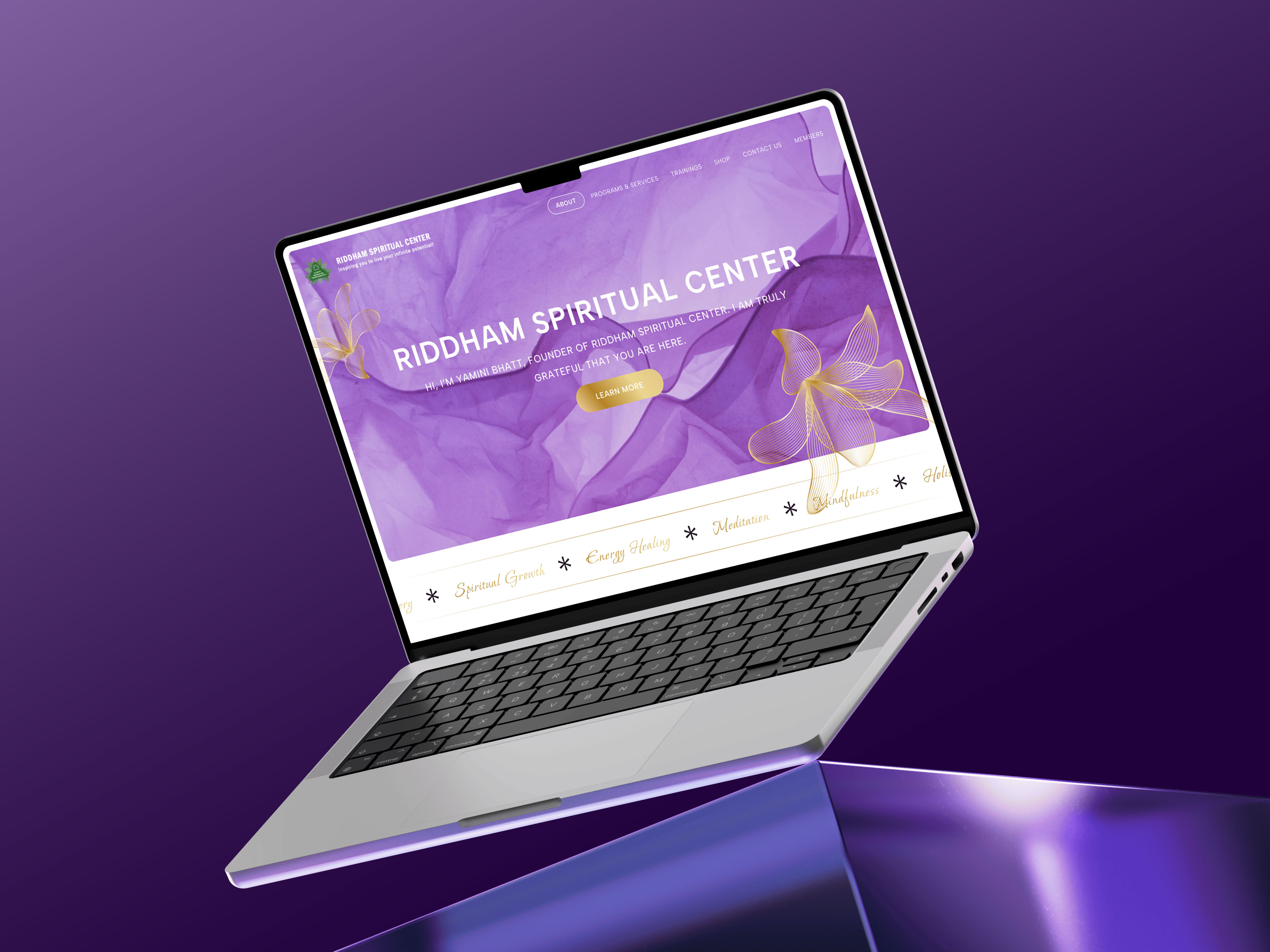 Riddham Spiritual Center Website UI/UX Concept agency creative agency darkmode design design service website digital agency home page illustration interface landingpage motion service ui ui design user experience ux web web design website website development