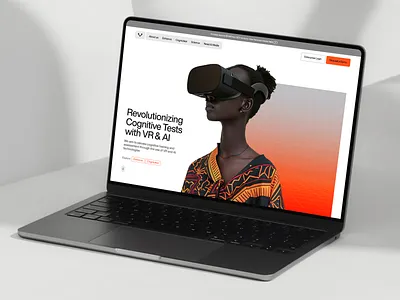 Virtuleap. Website Redesign ai colours design landing page minimalism orange theroom typography ui ux vr web design