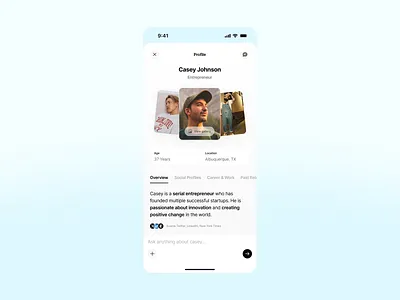 Seek App Result/Match Page app ios minimal mobile app profile ui ux