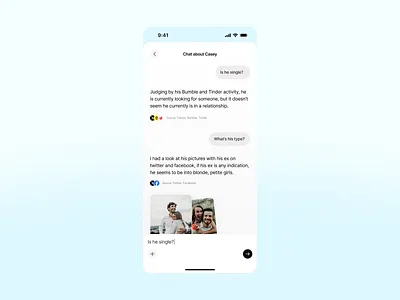 Seek App AI Chat ai chat ios minimal mobile mobile app text based ui ux