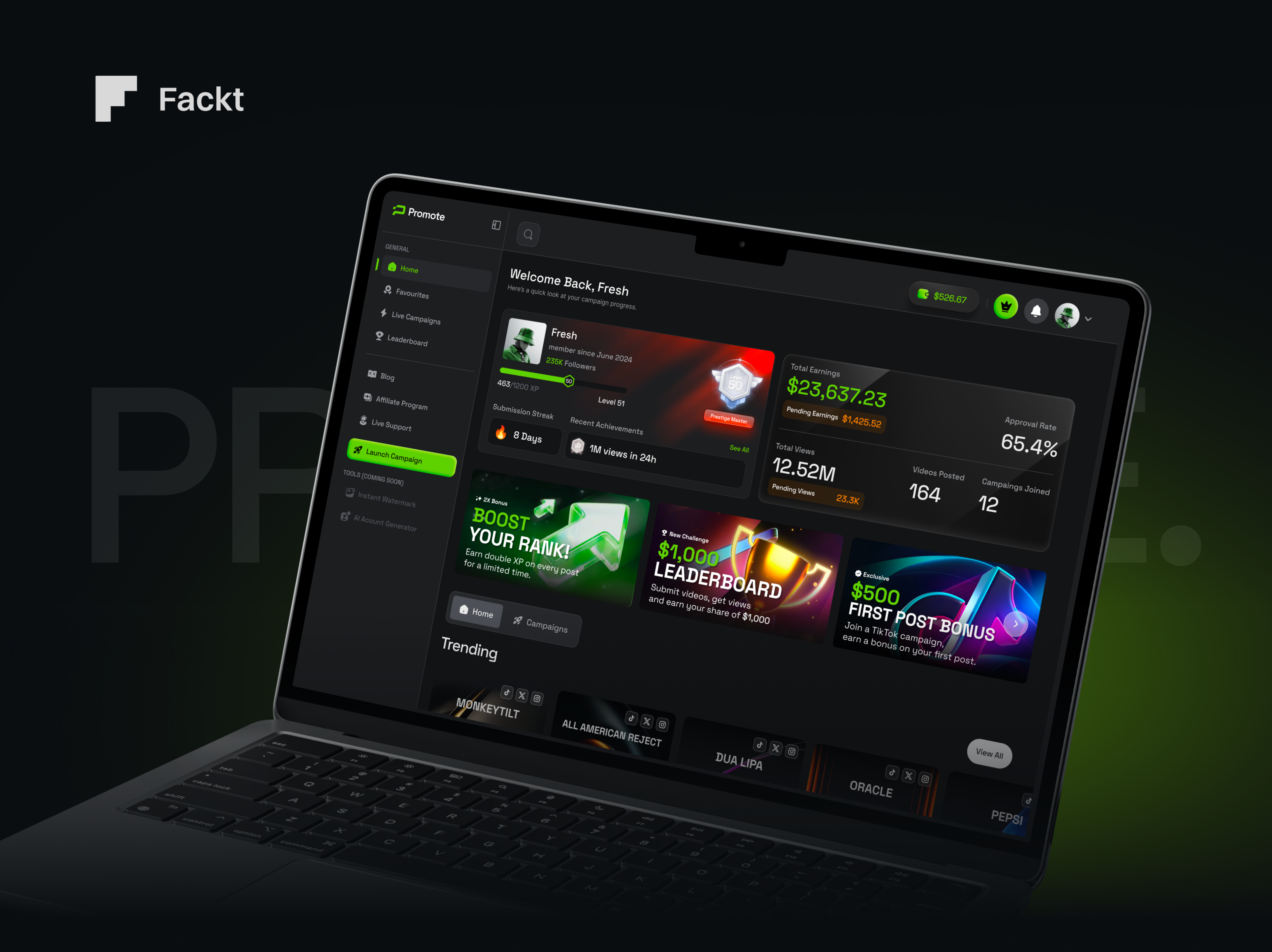 Promote.fun - Product Design Case Study branding design product product design ui uiux web design