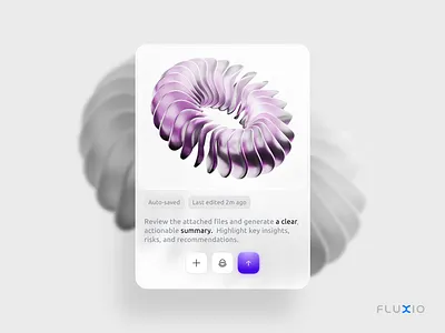 Minimal AI upload card 3d abstract ai blender card card design card ui minimal ui card