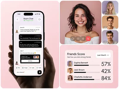 video chat group ux design design figma mockup ui ui ux uiux