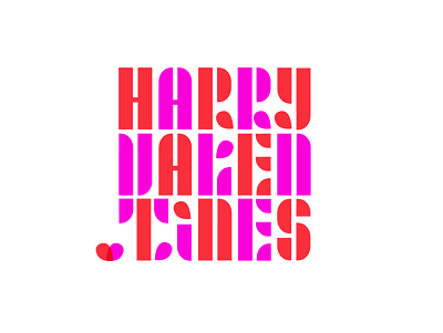 Happy Valentines! craft font design illustration pink pink and red type design typography typography art valentines