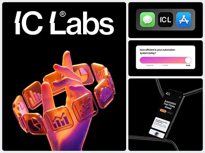 Automation Brand Identity for IC Labs⚙️ 3d animation brand designer brand identity brandbook branding design graphic design logo logo design motion graphics