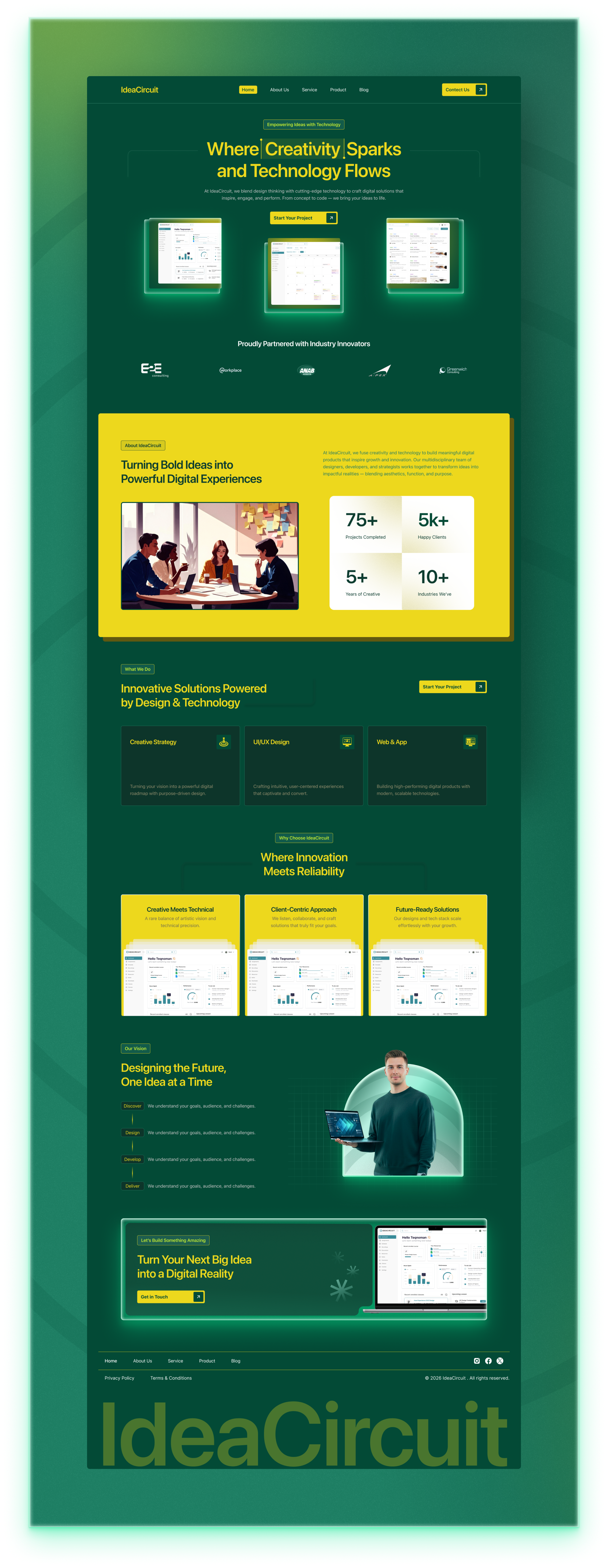 Unveiling the IdeaCircuit Landing Page Design ⚡ creativedesign creativetechnologystudio designerlife designshowcase digitalagency ideacircuit landingpagedesign moderninterface uidesign uxdesign webdesigninspiration