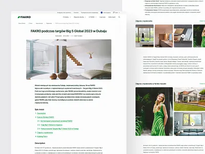 FAKRO - Blog Article article blog clean graphic design modern redesign ui ux web website