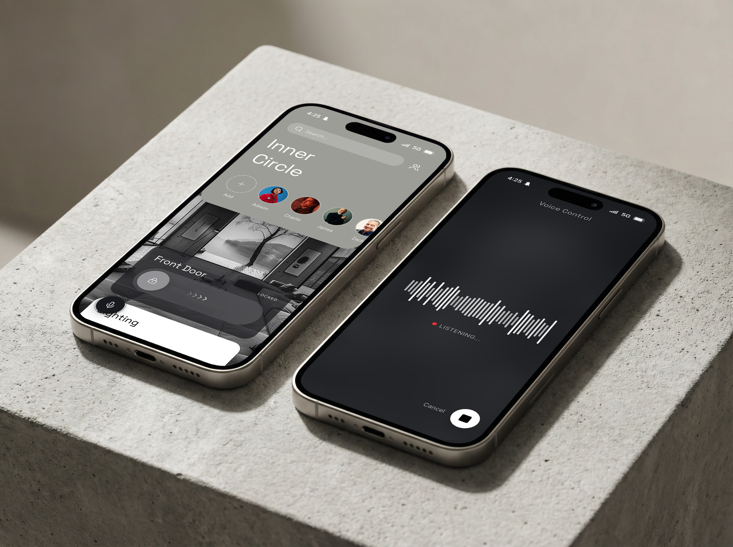 Functional prototype of a Super App – manage your home, car, ... build car coded documents functional generative design live preview minimal mobile prototype smart home super app ui ux