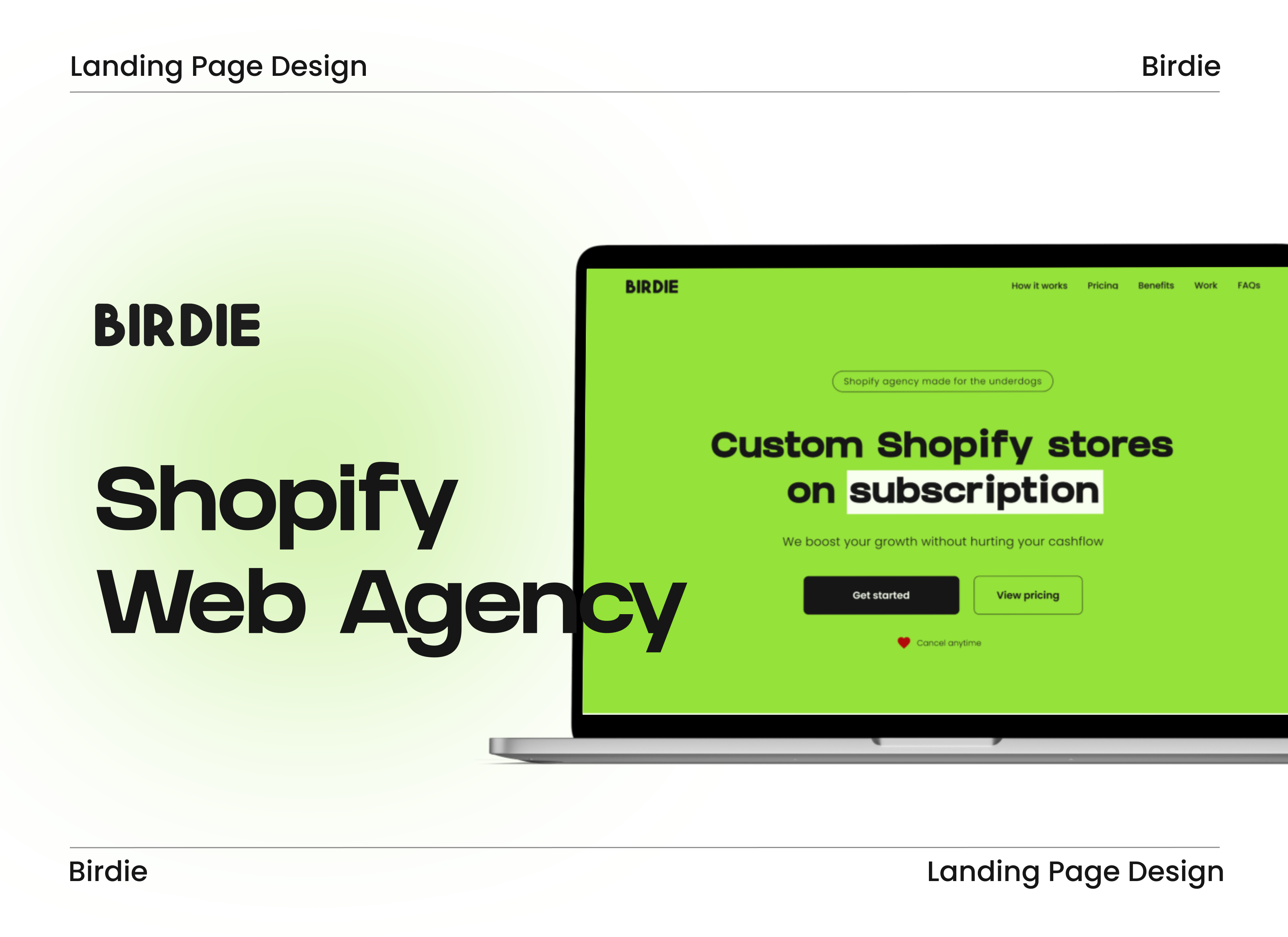 BIRDIE - SHOPIFY WEB AGENCY branding custom design e commerce ecommerce full page green landing page online store product landing page shopify shopify design shopify store shopify website store ui ux web web design website