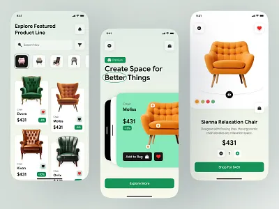 Interior Shopping App Concept app app design architecture chair design e commerce ecommerce ecommerce app design furniture furniture app interior interior design interior design app ios mobile mobile app modern shoping ui ux