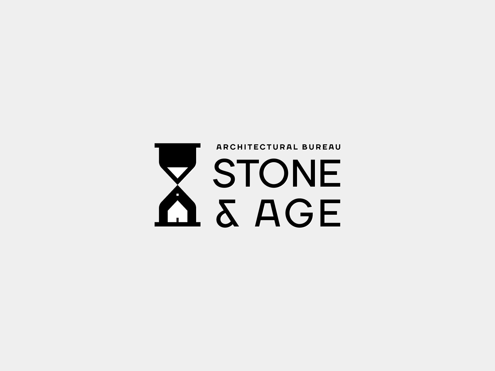 Stone and Age brand branding design graphic design house logo sandglass vector